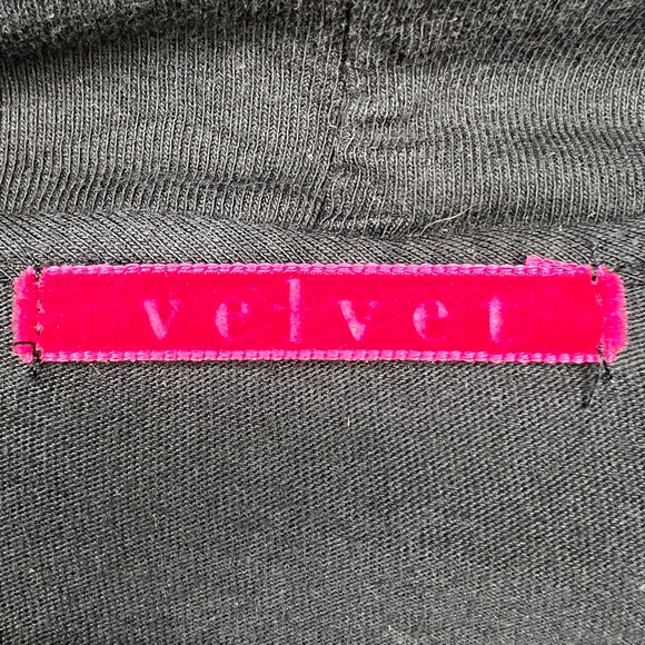 VELVET BY GRAHAM & SPENCER Black Asymmetrical Open Cardigan - Sz S - Picture 3 of 9